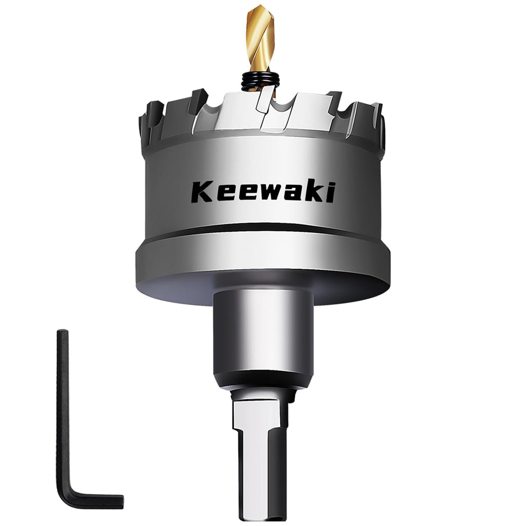 Keewaki 2-3/8" TCT Carbide Hole Saw Cutter for Stainless Steel & Metal