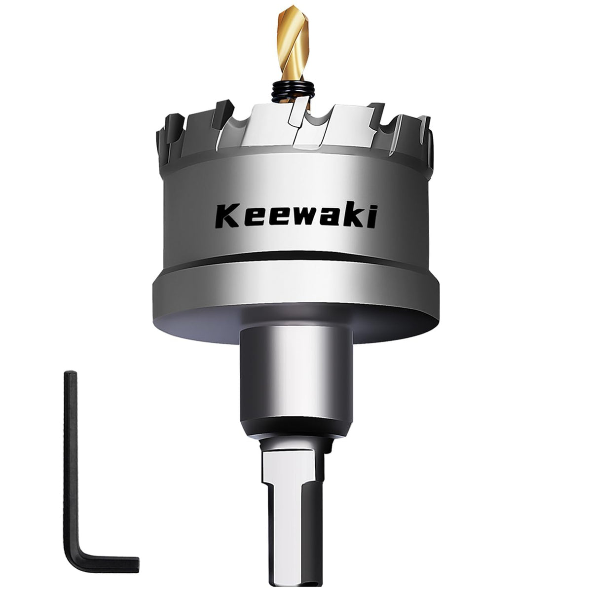Keewaki 2-3/8" TCT Carbide Hole Saw Cutter for Stainless Steel & Metal