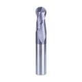 HUHAO 1/2 Inch Ball Nose Carbide End Mill,CNC Cutting Tools for Stainless Steel,Hardened Steels,High Temp Alloys,Medium Alloy Steels, 2 Flute,1/2" Shank