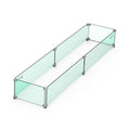 Fire Pit Table Glass Wind Guard, 54" x 12"