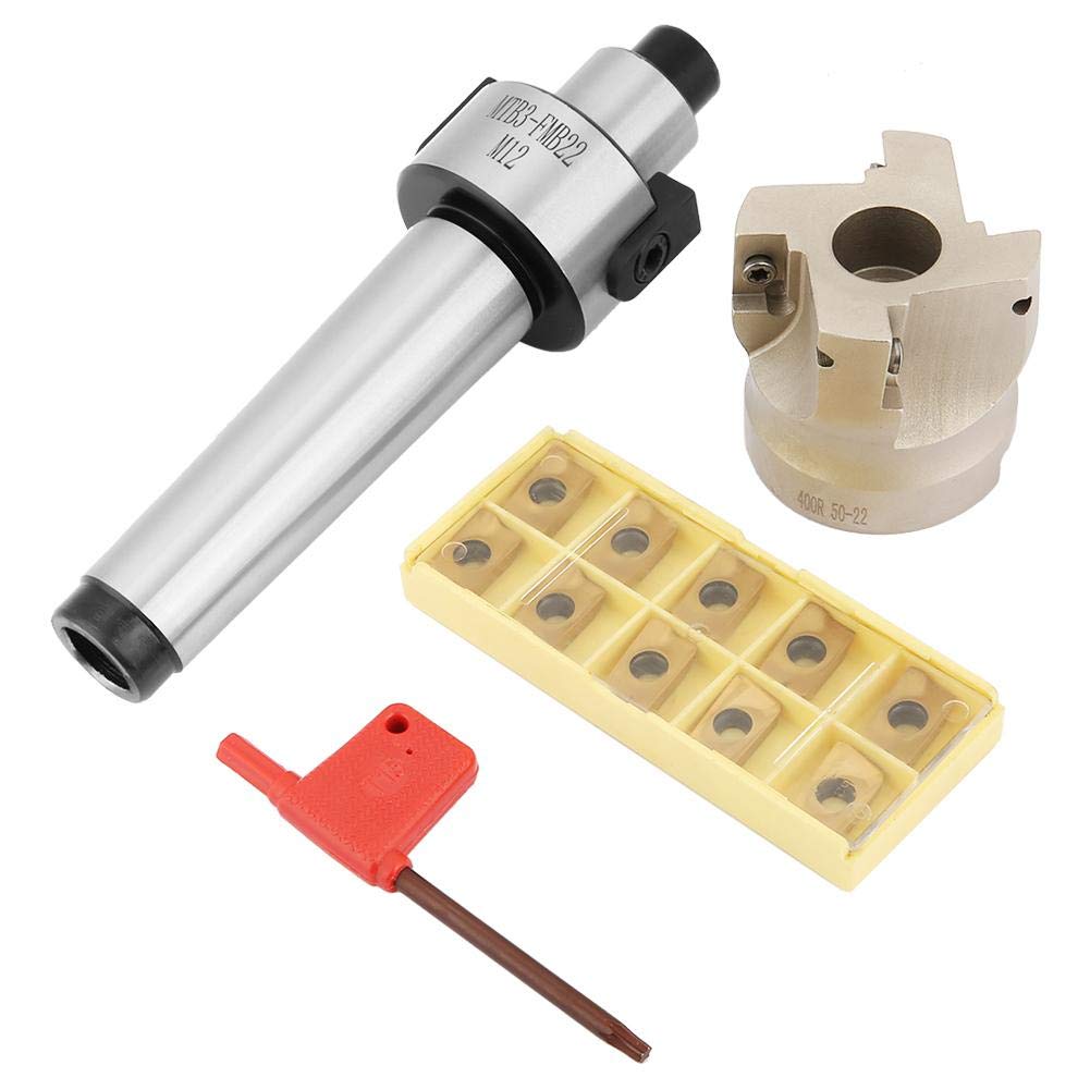 400R-50-22 Face End Mill Cutter, MT3-FMB22 Holder Extension 10pcs APMT1604 CNC Carbide Inserts