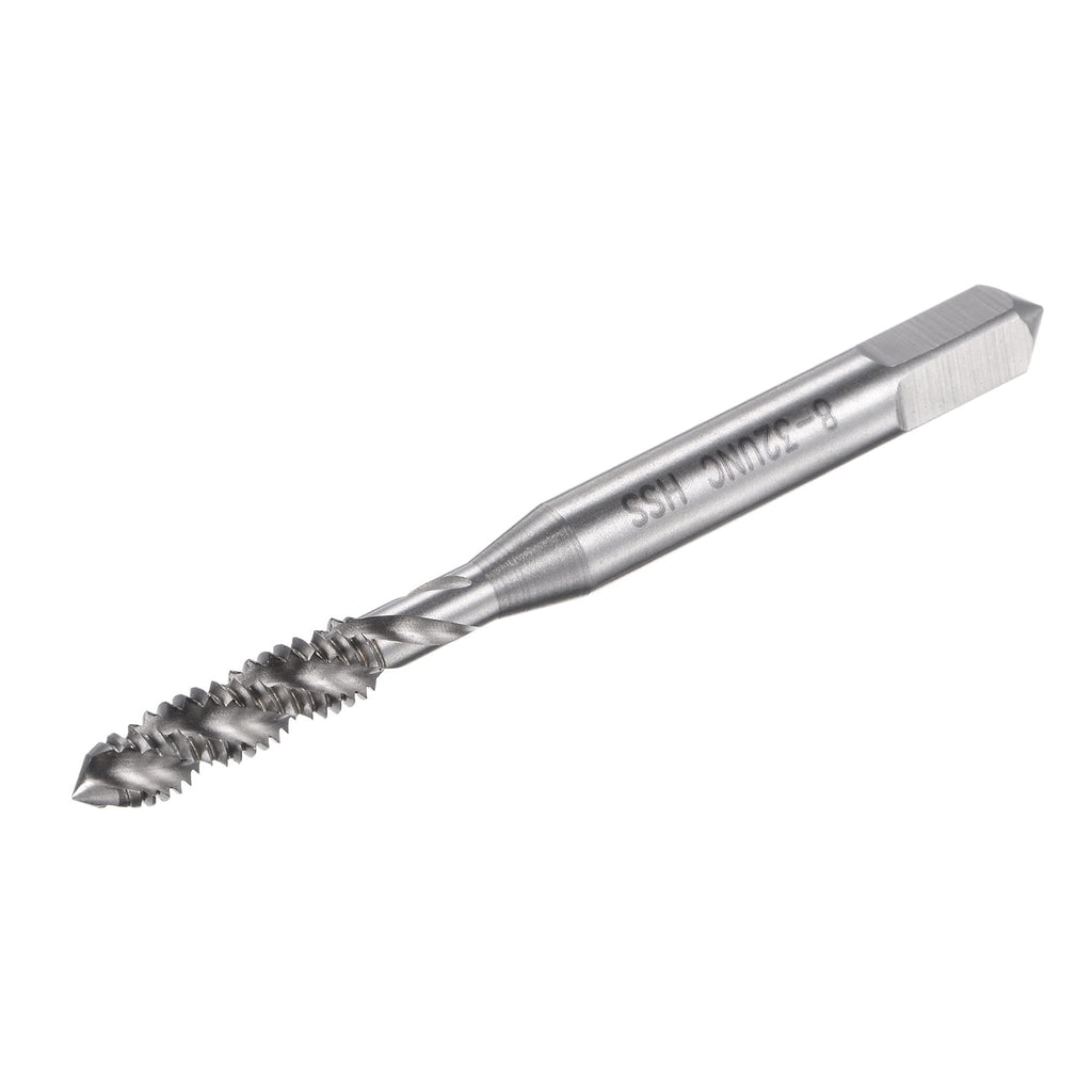 uxcell Spiral Flute Threading Tap 8-32 UNC HSS (High Speed Steel) Uncoated