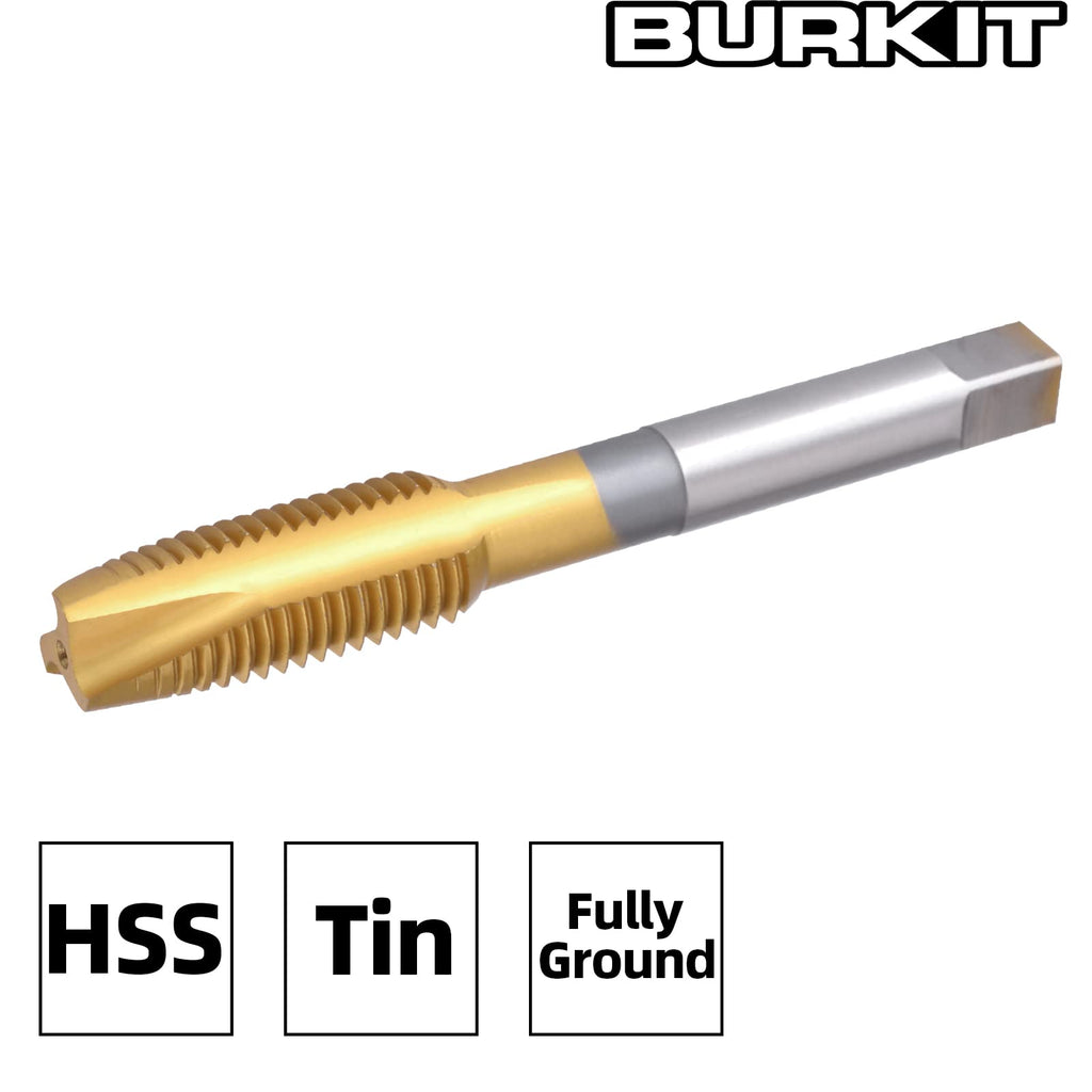 Burkit M10 X 1.25 Titanium Coated Spiral Point Tap