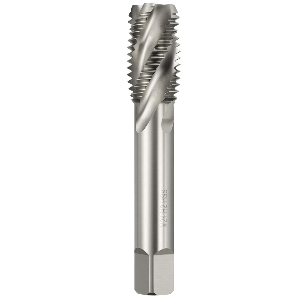 Workkyma M24 x 3 Spiral Flute Thread Tap M2 High Speed Steel Polished