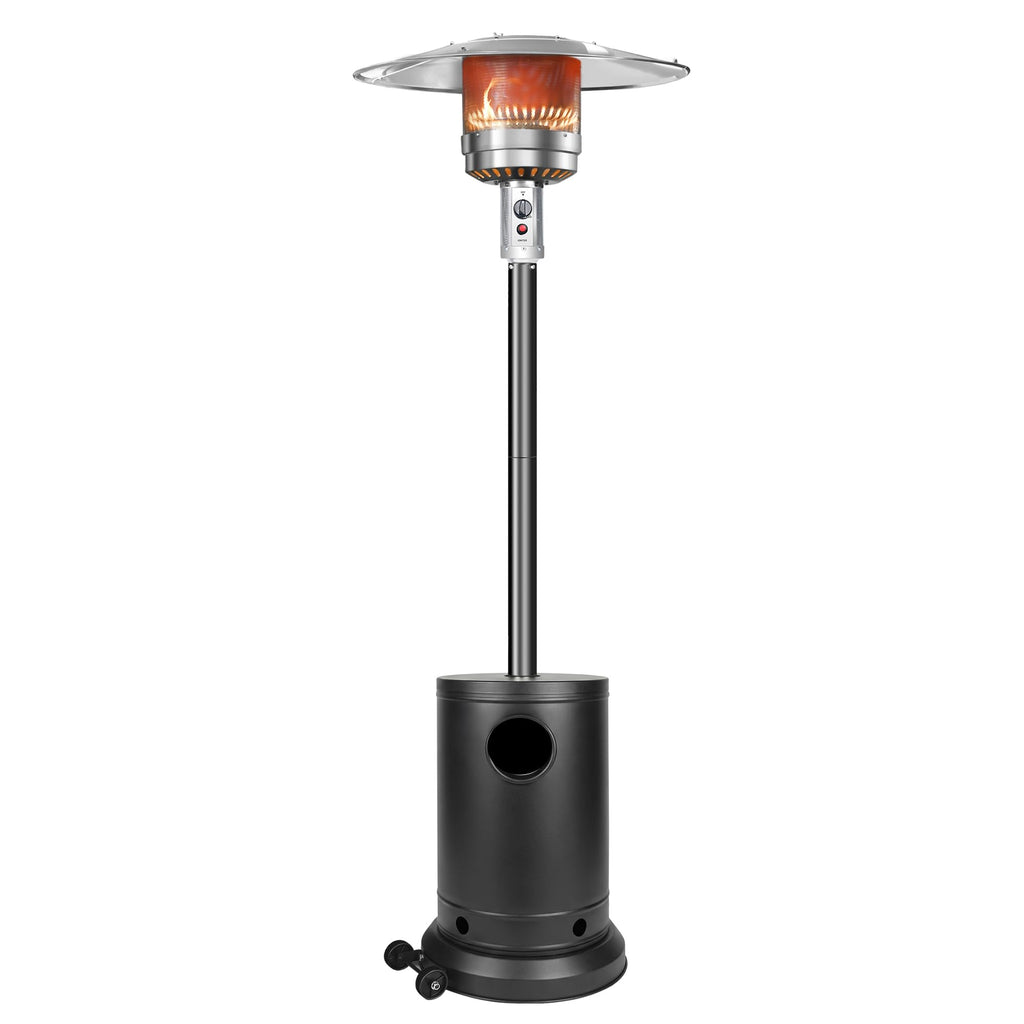 Jet Black 50,000 BTU Propane Patio Heater, Multiple Color Available, Outdoor Heater with Weighted Base, Adjustable