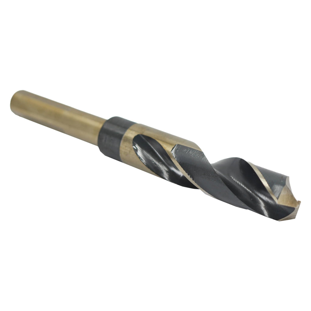 Drill America 27/32" Reduced Shank High Speed Steel Black & Gold Contractor Drill Bit with 3-Flat 1/2" Shank, KFD3F Series