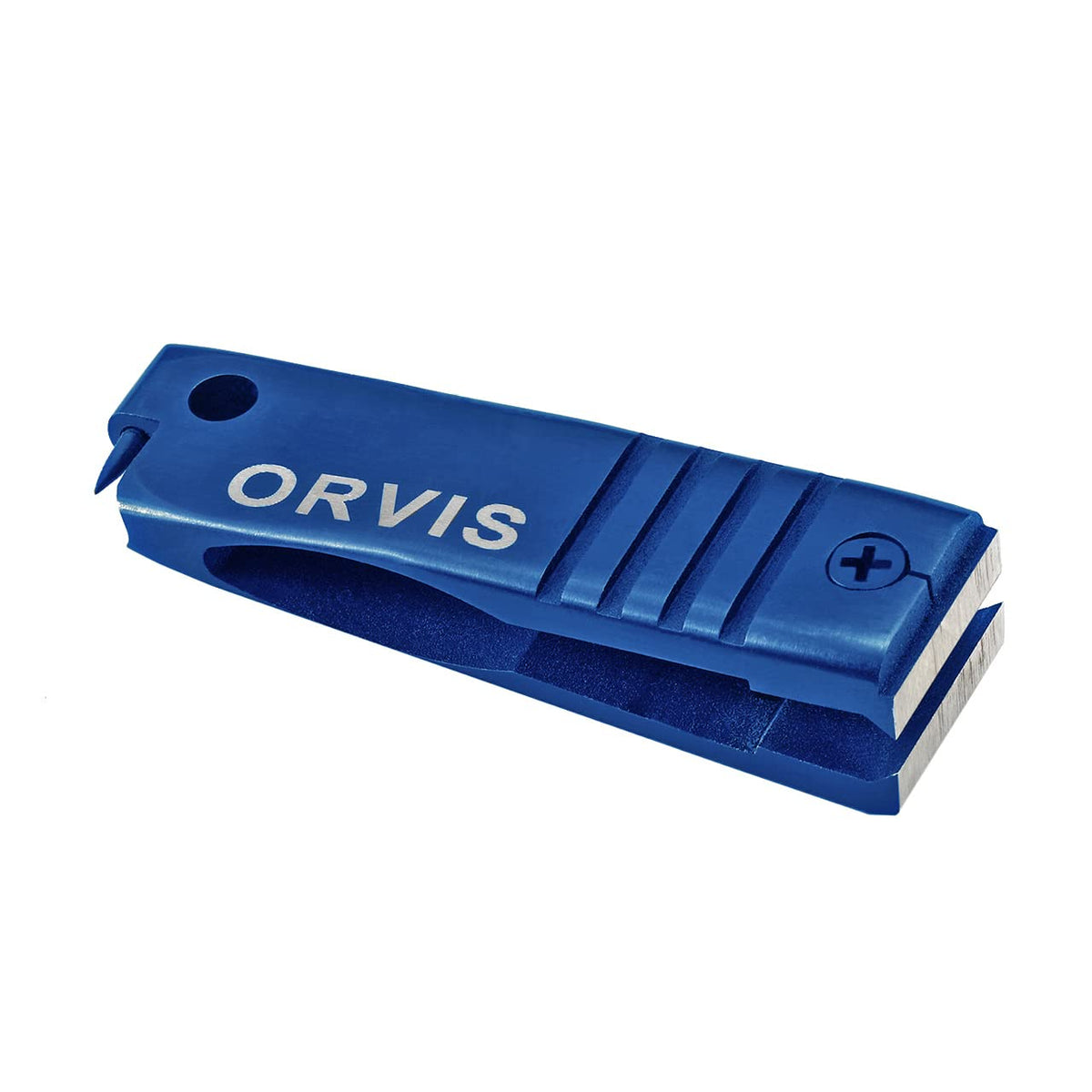Orvis Flow Nipper Fly Fishing Line Cutter – Stainless Steel Nipper with Hook Eye Cleaner and Compact Design, Cobalt - OS