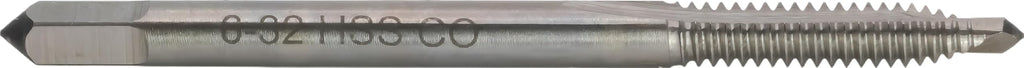 CME Cobalt Spiral Point Plug Taps, 6-32 UNC, H3, 2 Fl, 10 pcs