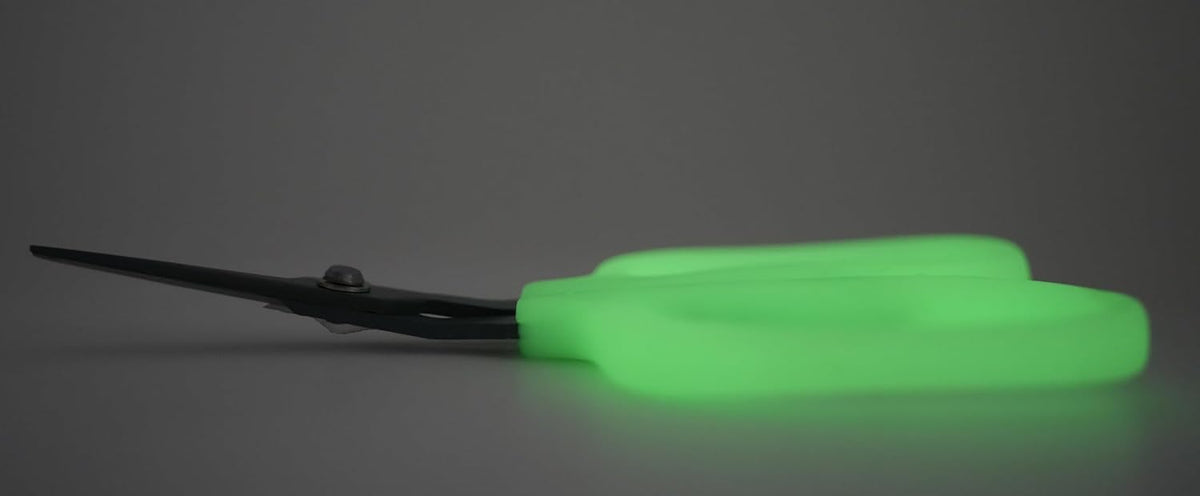 Obsidian Drake Pro Hort Trimming Scissors - Non-Stick Fluorine L-Shape Blade - Glow in the Dark - by Common Culture