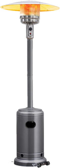 Patio Heaters for Outdoor Use, 48,000 BTU Propane Outdoor Heaters with Wheels, Outdoor Heat Lamp with Tip-over