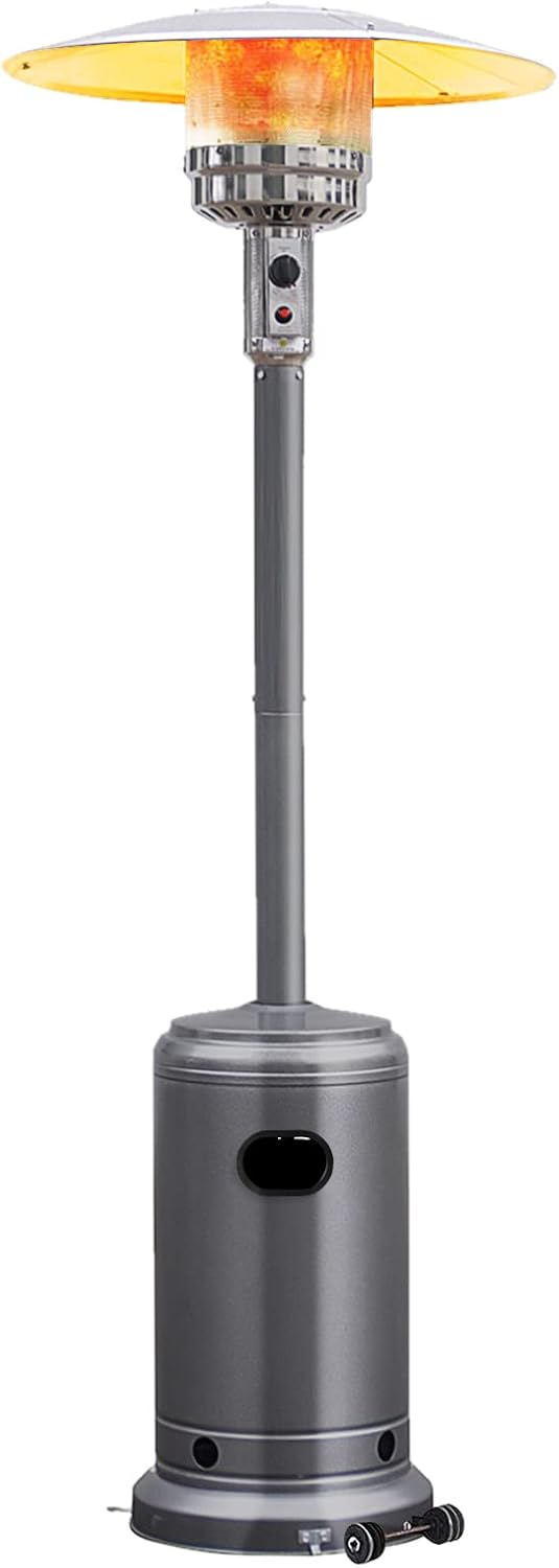 Patio Heaters for Outdoor Use, 48,000 BTU Propane Outdoor Heaters with Wheels, Outdoor Heat Lamp with Tip-over
