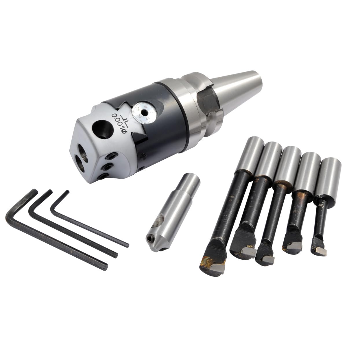 HHIP 1061-0096 2" Boring Head Kit with BT30 Shank, Boring Bars and Fly Cutter