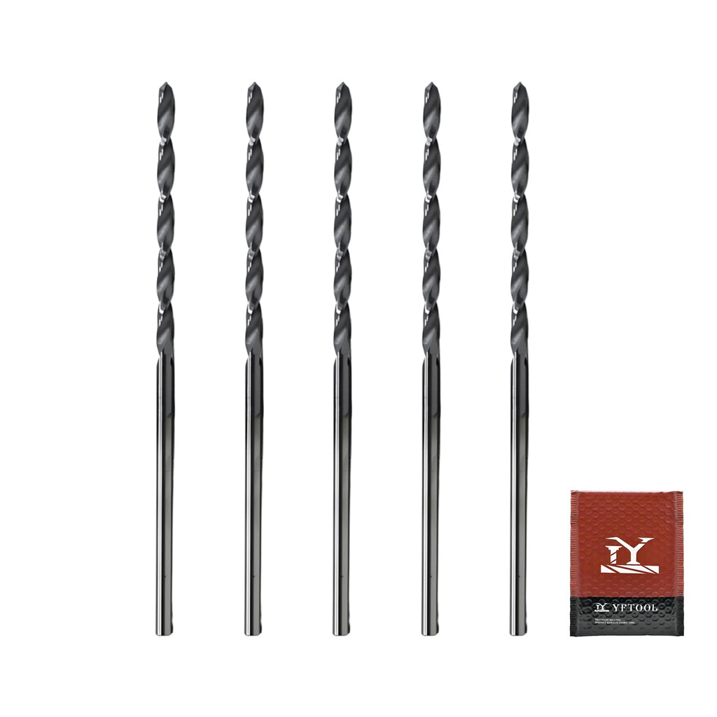 5PCS 1/16 Solid Carbide Drill Bit for Stainless Steel Hardened Steel Metal 1/16 CNC Tungsten Carbide Twist Drill Bits Set 135° Point Angle