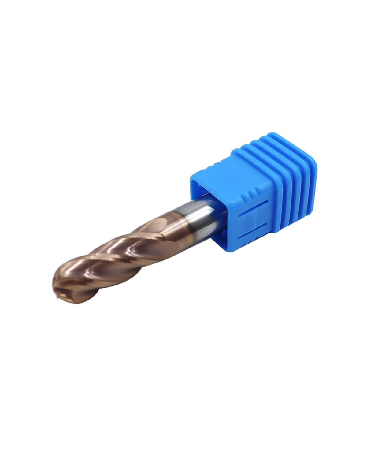 Zorqon 3/8" Carbide Ball Nose End Mills, TISIN Coated, 4 Flute