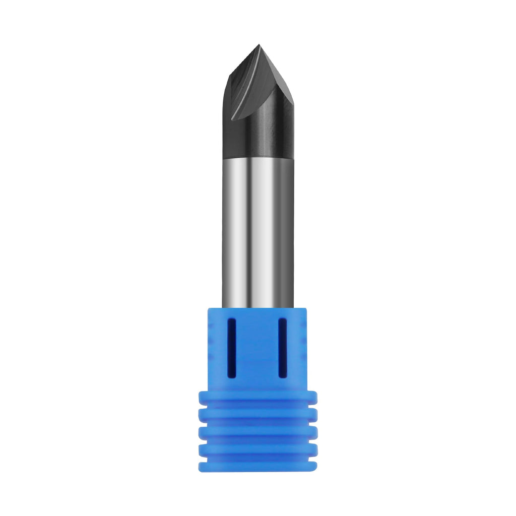1/2in Solid Carbide End Mill, Chamfer Mill - Double End,2 Flutes
