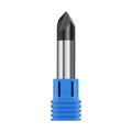 1/2in Solid Carbide End Mill, Chamfer Mill - Double End,2 Flutes