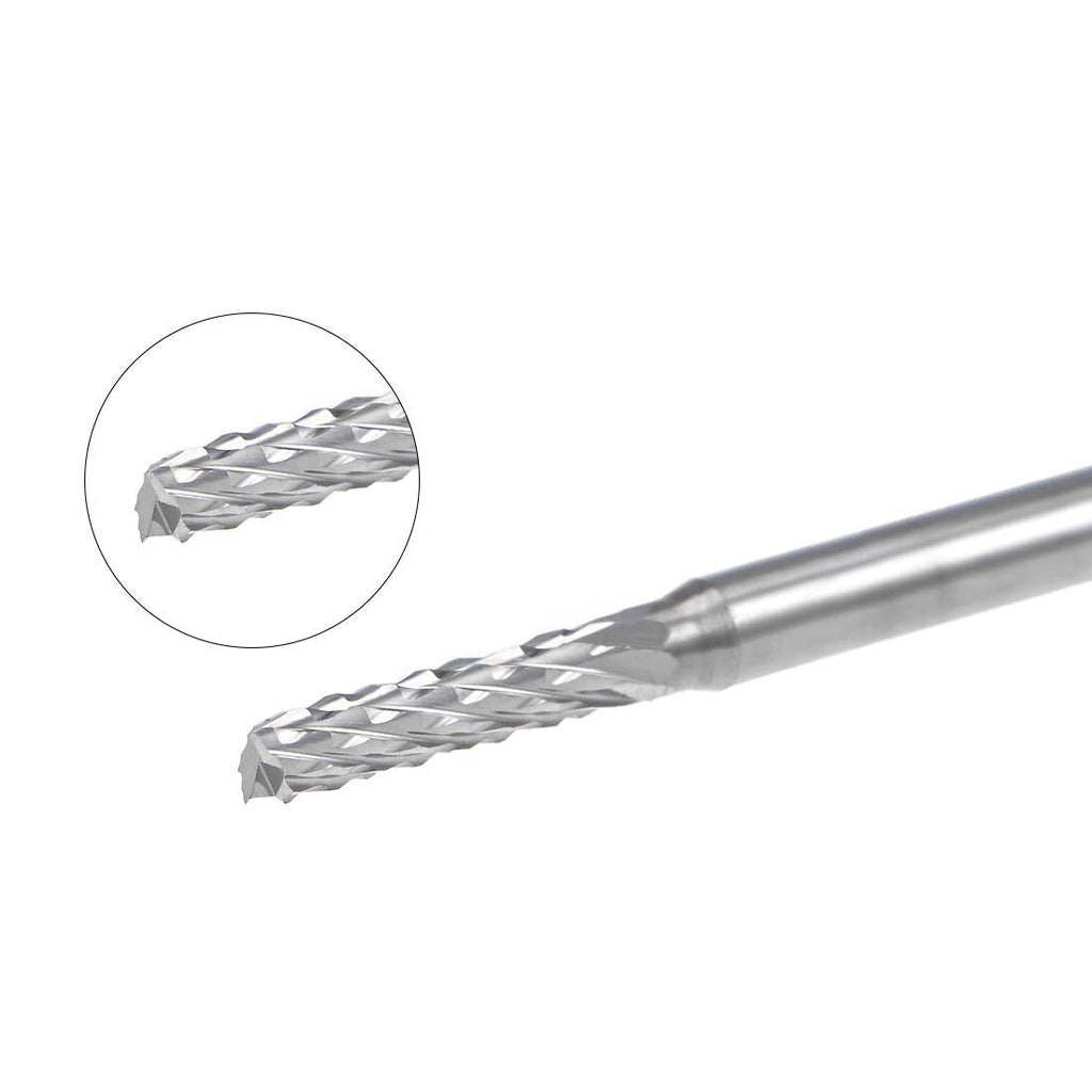 Nxtop 10Pcs 2.5mm Carbide End Mill Engraving Milling Cutter CNC Router Bits for PCB Machine, 1/8" Shank