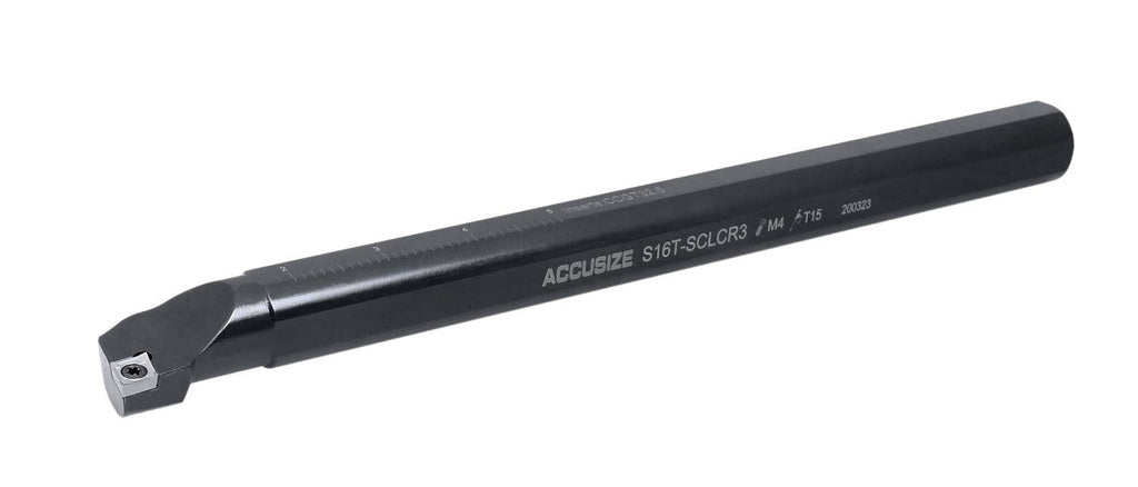 Accusize 1 in RH SCLCR Indexable Boring Bar for Aluminum