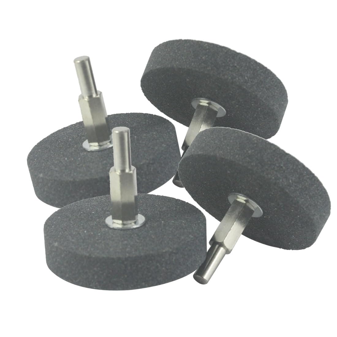 Luo ke 4 Pcs 60mm Aluminum Oxide Mounted Grinding Wheels - 1/4" Shank