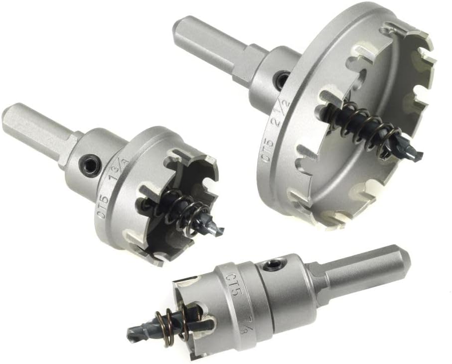 Champion Cutting Tool CT5-1-3/16 Carbide Tipped Hole Cutter: Up to 3/16" depth of cut, CT5-3-1/8