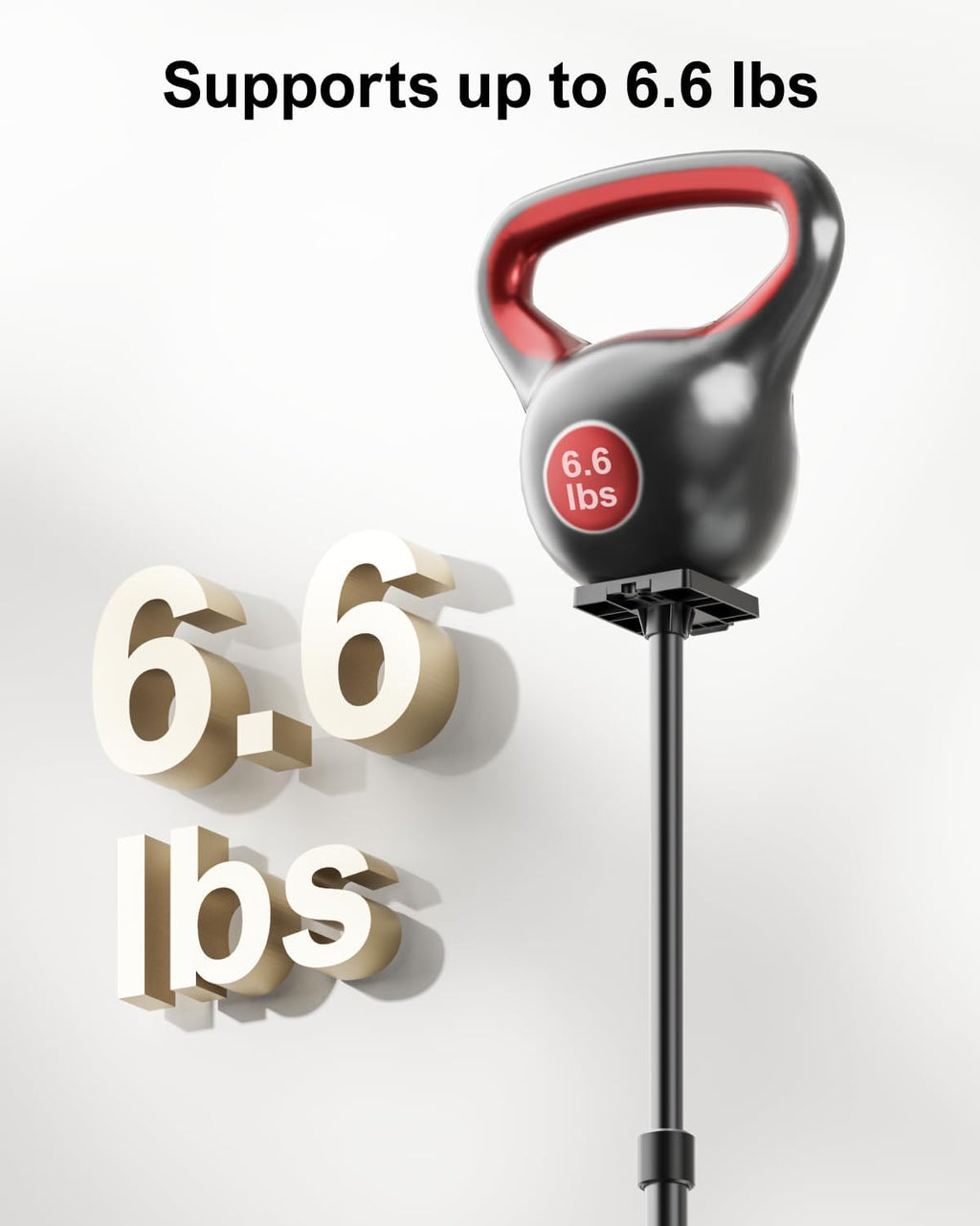 Speaker Stands Pair, Height Adjustable Speaker Stand, Extends 24.4" to 36.6", Holds 6.6 lbs, Compatible with VIZIO