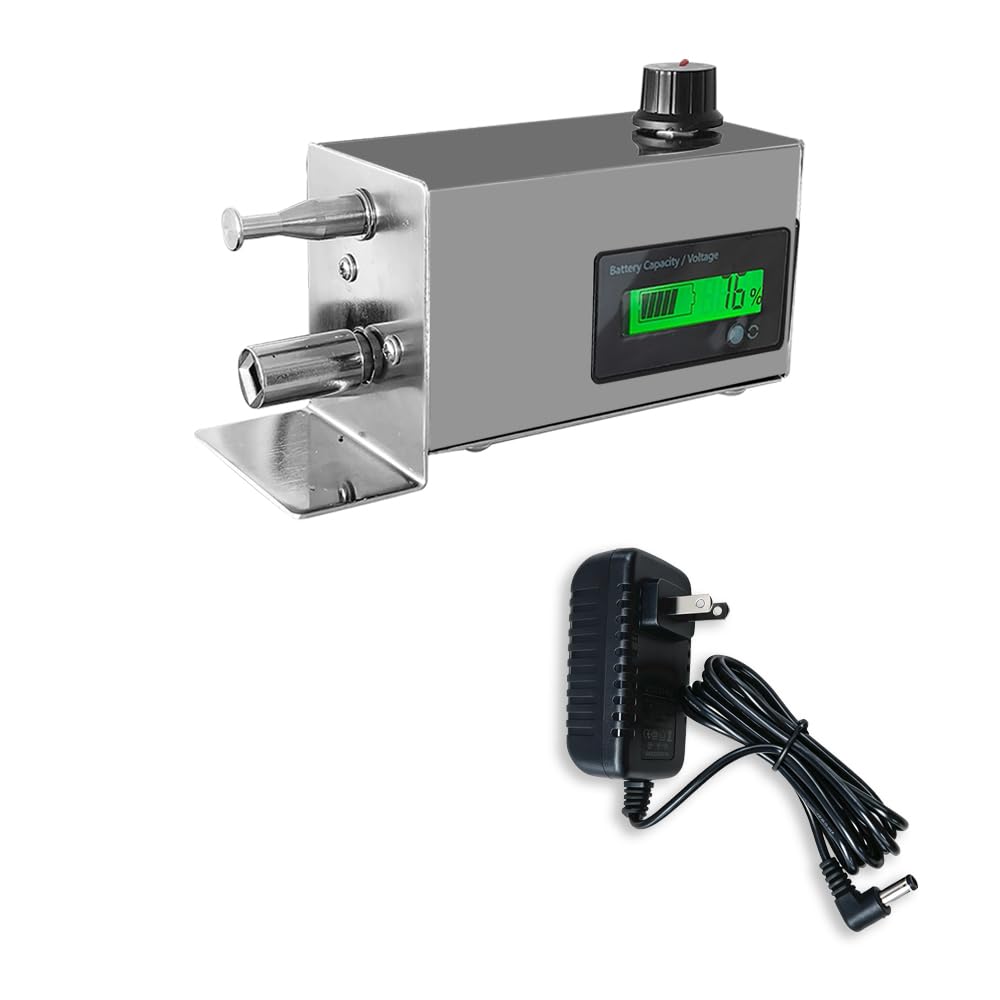HDWYSY Adjustable Speed Rotisserie Motor for Barbecue Grill with Led Display, DC 12V Rechargeable Battery-Powered, Stainless Steel BBQ Motor High Performance