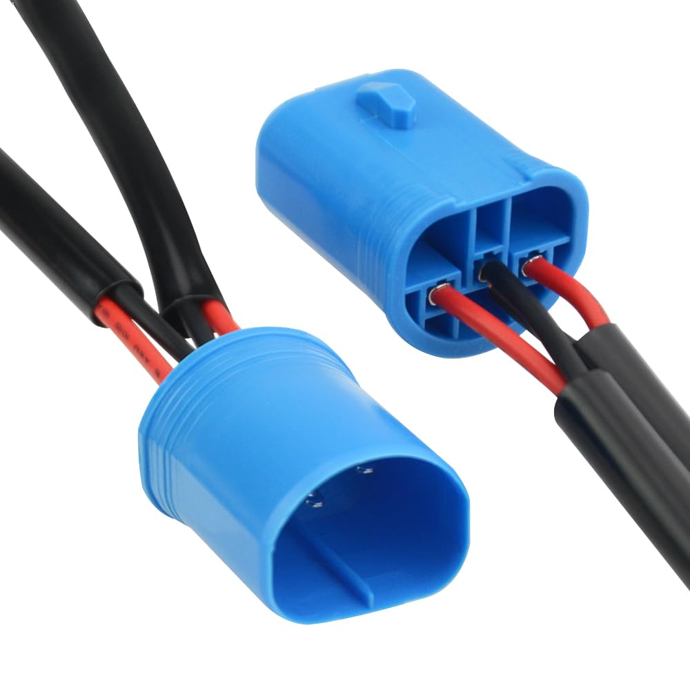 XINGYHENG 2Pcs 9007 Male to 9005 9006 Female Socket Adapter Connector One-to-Two Splitter Extension Wiring Harness for Headlight Fog Light Retrofit