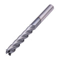 1/2" 4 Flute Solid Carbide Extra Long Square End Mill, 6" OAL, AlTiN Coated