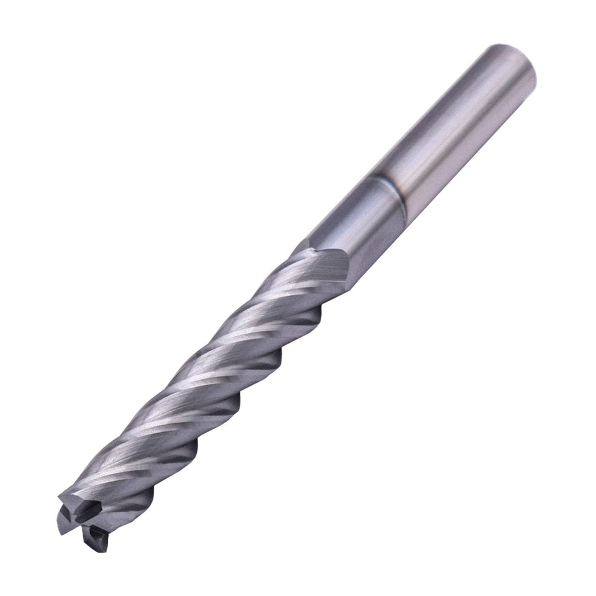 1/2" 4 Flute Solid Carbide Extra Long Square End Mill, 6" OAL, AlTiN Coated