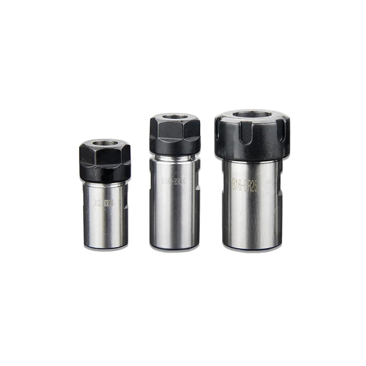 OUZINE Motor Shaft Spindle Extension Rod ER11 ER16 ER20 ER25 ER32 Collet Chuck Chuck Straight shank,Tail B10 B16 B18 taper mechanical lathe milling machine (Size : B10-ER16)