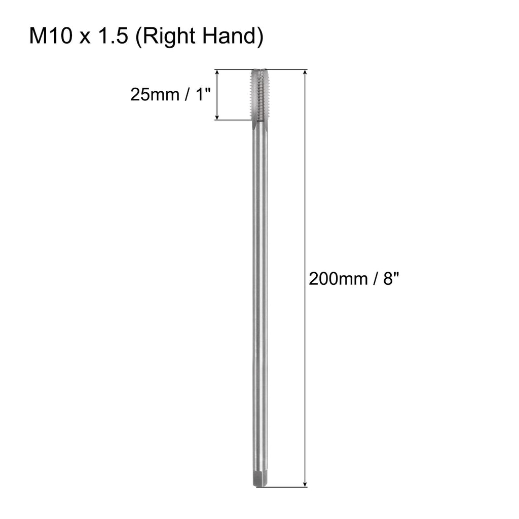 uxcell Metric Thread Tap M10x1.5 H2 200mm Extra Long Straight Flute