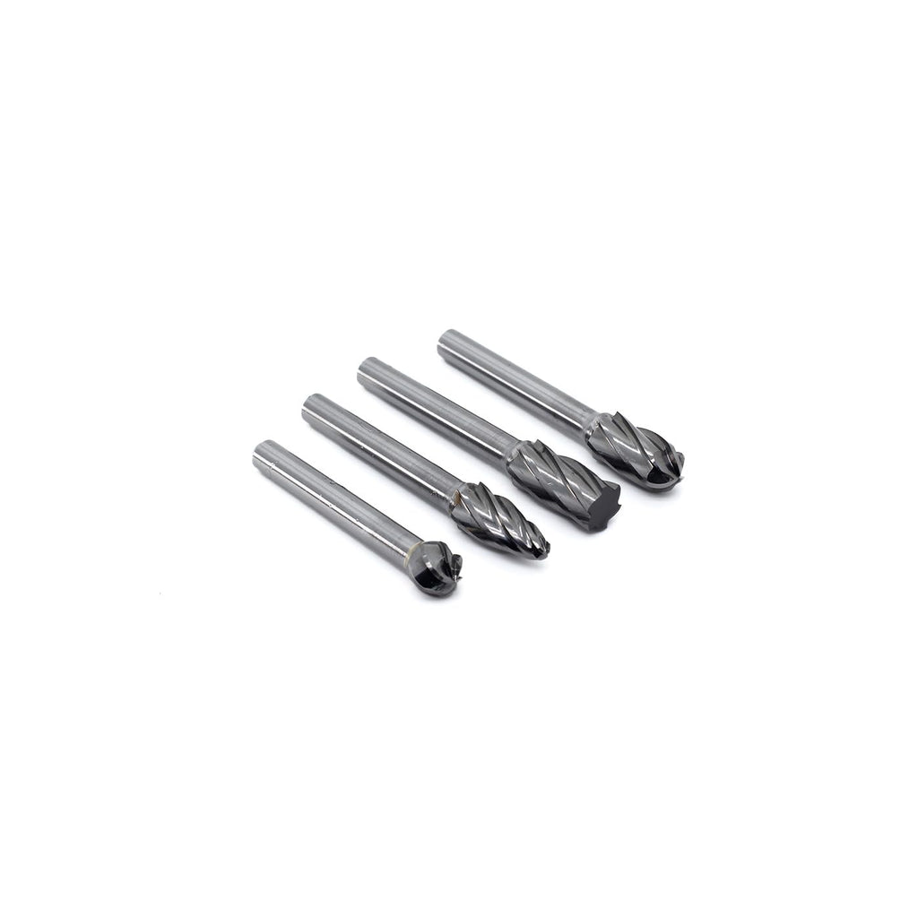 Carbide Burr Set JESTUOUS 1/4 Inch Shank Diameter Single Cut 4pcs
