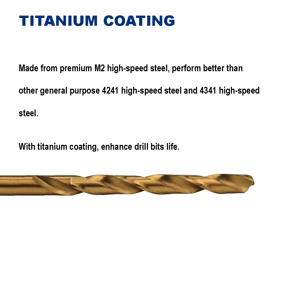 3/32-Inch Titanium Nitride Coated Drill Bit, Jobber Length, Pack of 12