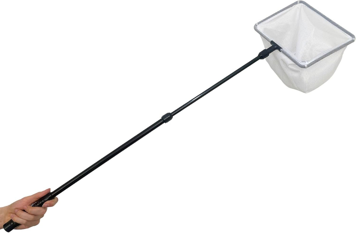 Aquarium Fish Net with Extendable 22"-33" Handle, Telescopic Fish Tank Nets, Fine Mesh Net for Fish and Shrimp