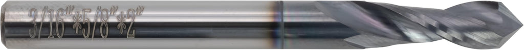 CME Carbide Drill Mills, 3/16" Mill Dia, 2 Fl, 5/8" LOC, 5 pcs