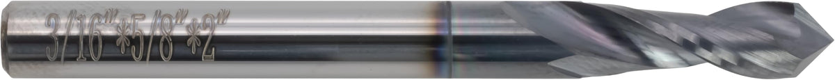 CME Carbide Drill Mills, 3/16" Mill Dia, 2 Fl, 5/8" LOC, 5 pcs