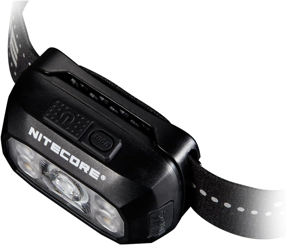 NU30 500 Lumen LED Rechargeable Headlamp with White and Red Beams