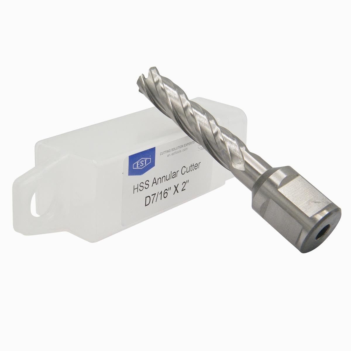 EST HSS M2AL Annular Cutter 2" DOC with 3/4" Weldon Shank for Magnetic Drill Press (D7/16" X 2")