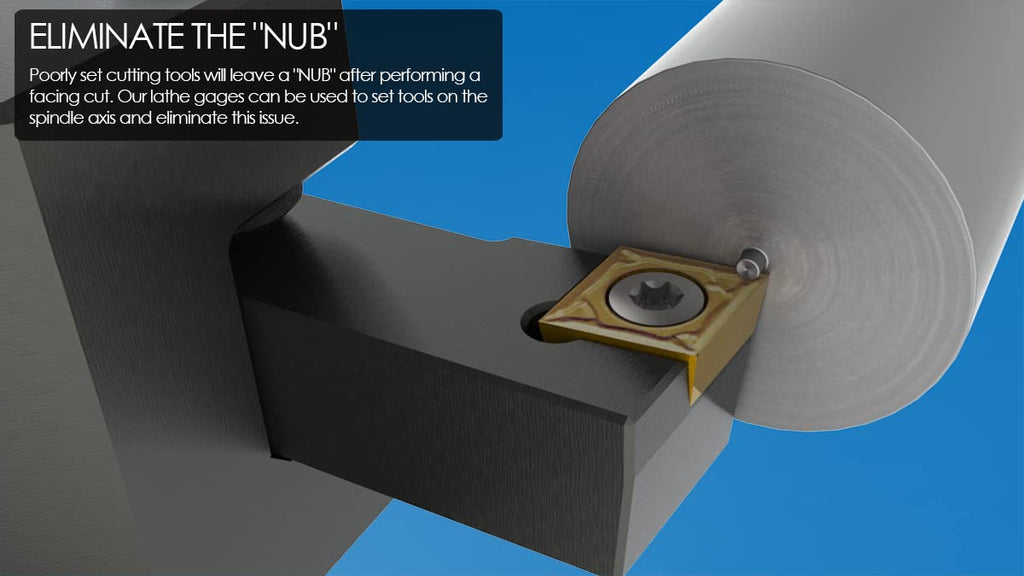 Edge Technology 08-000 Speedy Lathe Gage - Quick, Accurate Tool Height Setting for Engine Lathes, Spindle Axis Alignment, Compatible with 4 Jaw Chuck