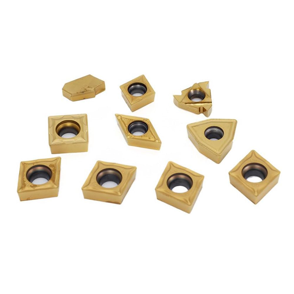 Carbide Turning Inserts OSCARBIDE 10 Pieces/Pack,CCMT09T304,16ER AG60,GTN-4,CCMT120408,SCMT120408,WCMT080412,DCMT11T304 for 1"Shank Indexable Lathe Turning Tool Holder Insert Replacement