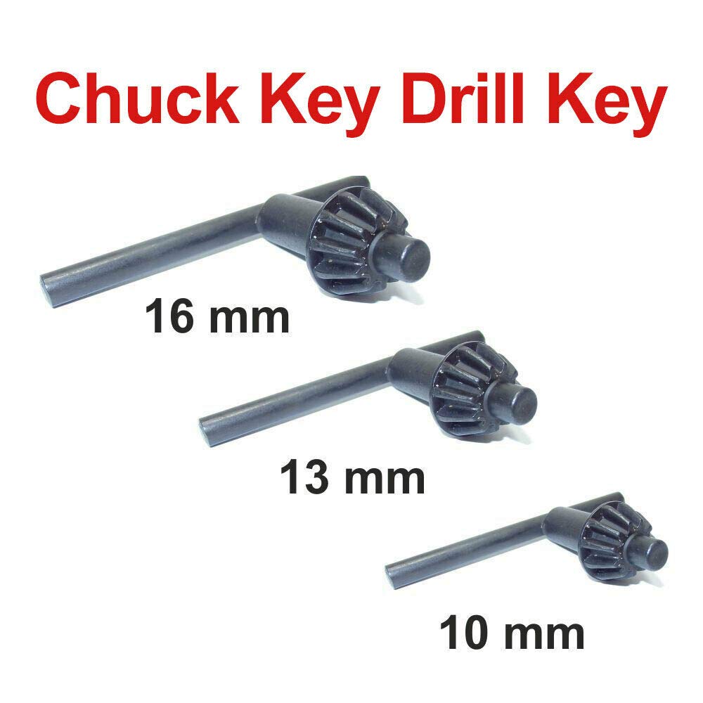 TOOLSTAR Chuck Key, 10mm Pilot Spanner Drill Chuck Key Universal Metal T Shaped Replacement Keys Tool for Chucks (Pack of 1)