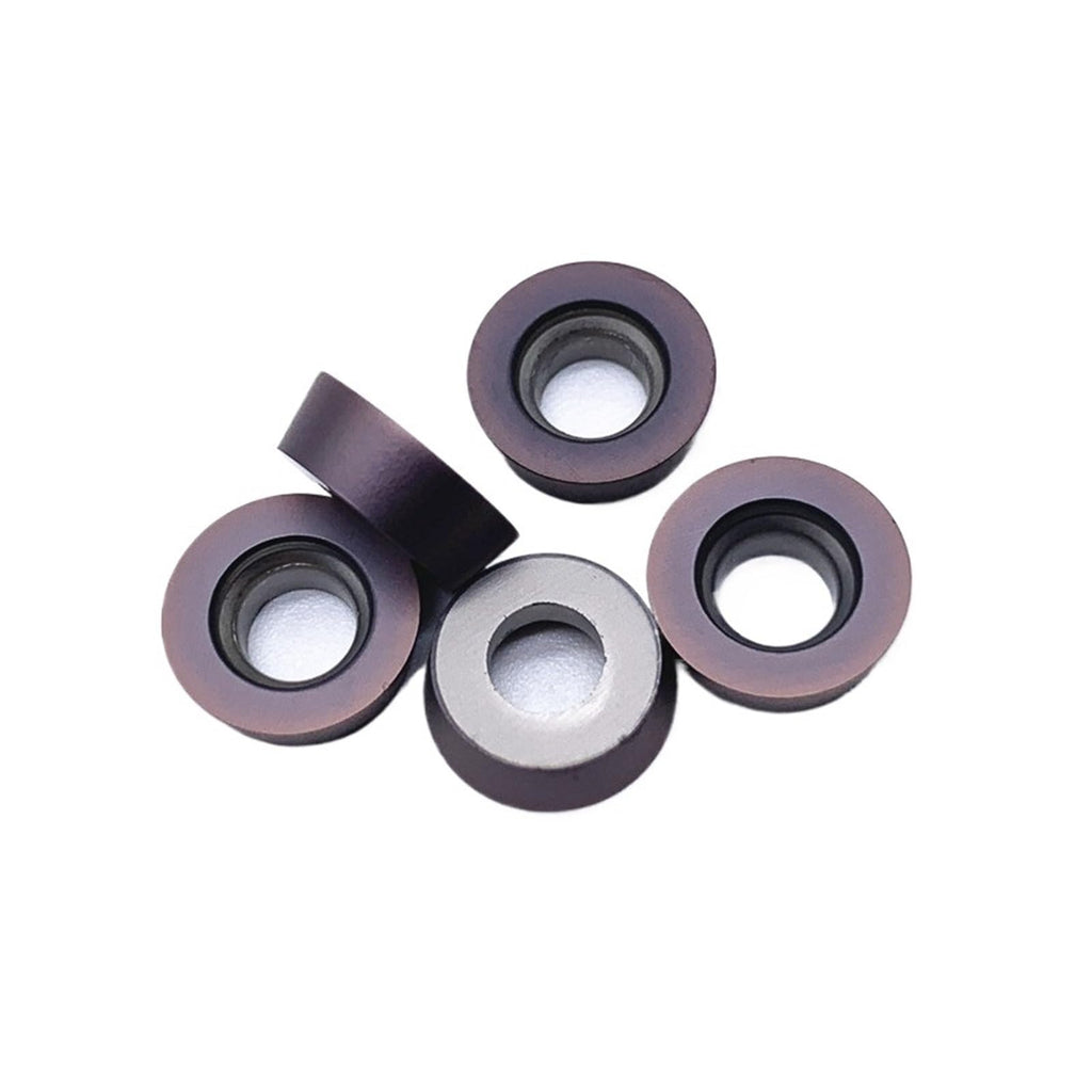 Carbide Turning Inserts 10PCS RPMW1003 RPMT10T3 RPMT08T2 RPMT1204 RPMT1606 Hard Alloy Blade External Turning Tool Lathe Tools(RPMT10T3)