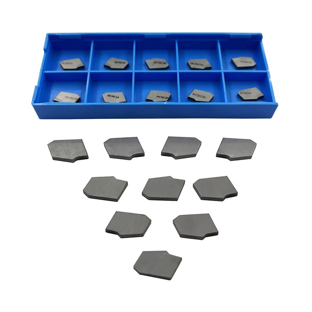 ASZLBYM 20PCS SP200 PC9030 CNC Grooving Carbide Inserts Steel Fit for SPB Lathe Grooving Cutting Tools, PVD Black Coating
