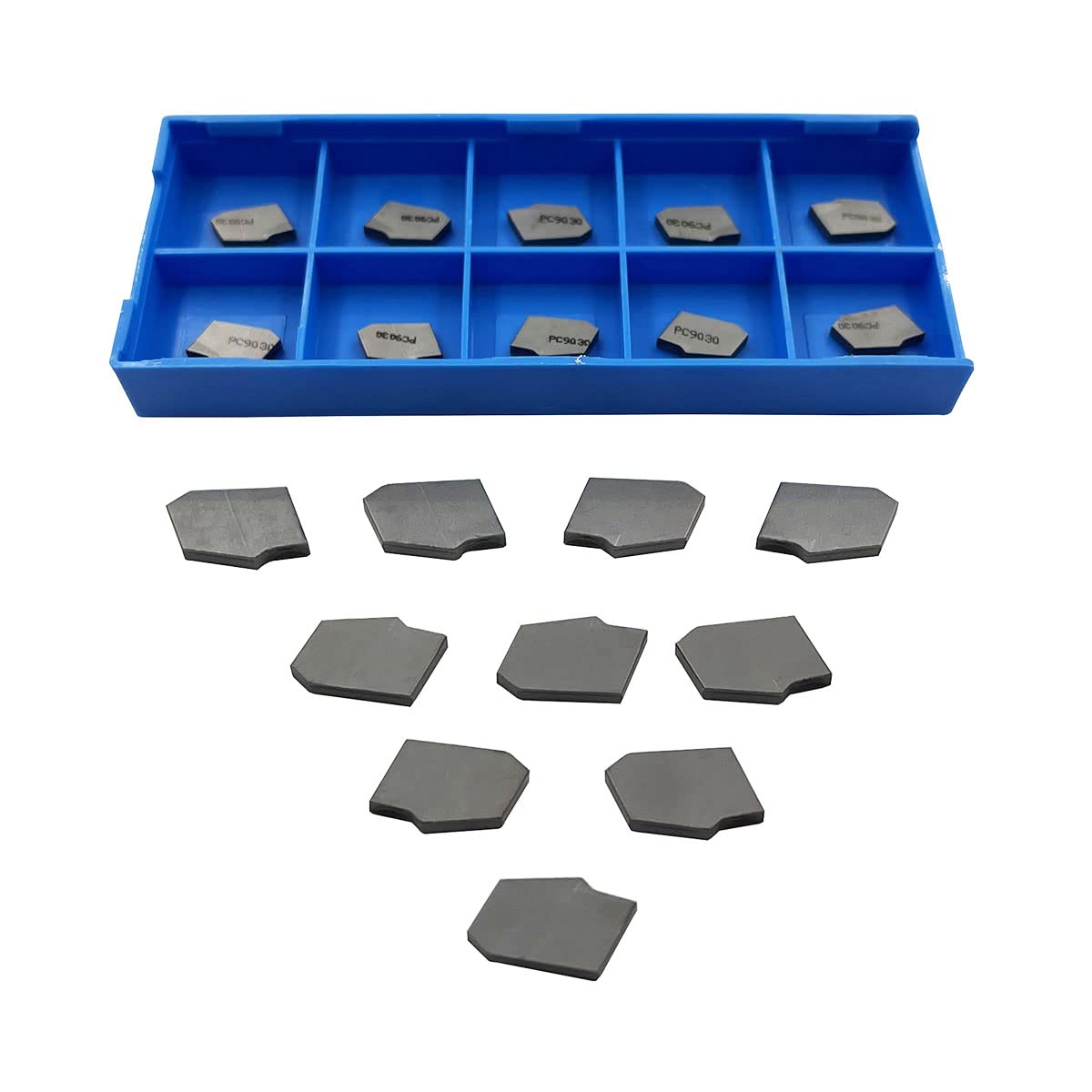 ASZLBYM 20PCS SP200 PC9030 CNC Grooving Carbide Inserts Steel Fit for SPB Lathe Grooving Cutting Tools, PVD Black Coating