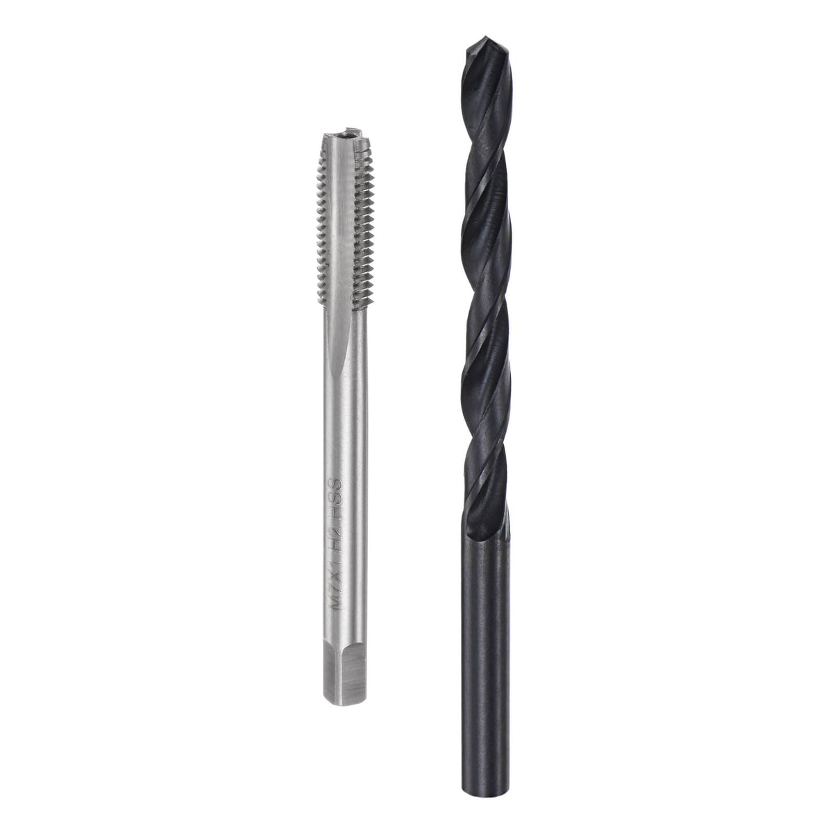 uxcell Metric Tap and Drill Bit Set, M7 x 1 Thread Tap & 6mm Black Oxide Twist Drill Bit, Straight Flute Tap Tapping Threading Repair Tool Kit