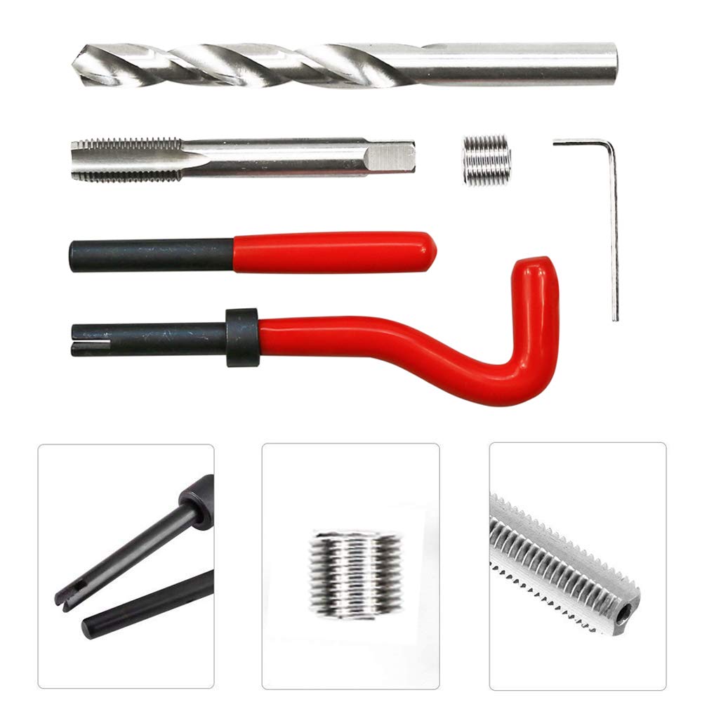 BestsQ 15pcs Thread Repair Kit M12 x 1.25mm Metric Thread Repair Insert Kit