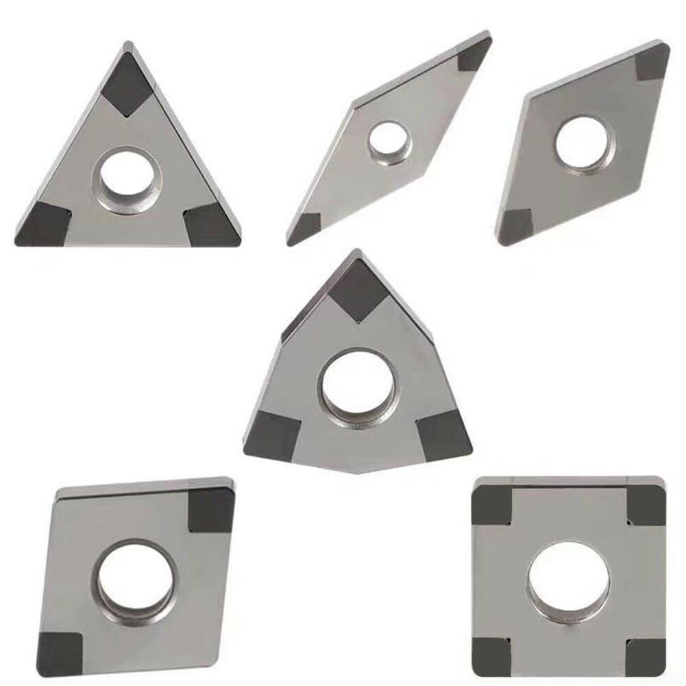 Super Hard CBN Turning Inserts for HRC55-65 Hardened Steel, High Speed Finishing Blades CNMG VNMG TNMG WNMG Series, Boron Nitride Tooling(TNMG160408 CBN-6)