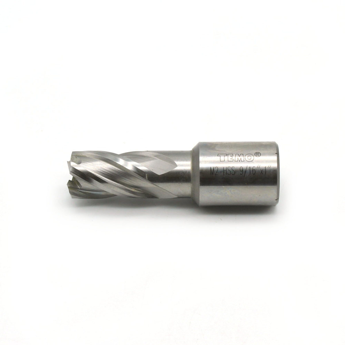 TEMO 9/16" M2 Premium Annular Cutter with Weldon Shank, 1" Depth of Cut