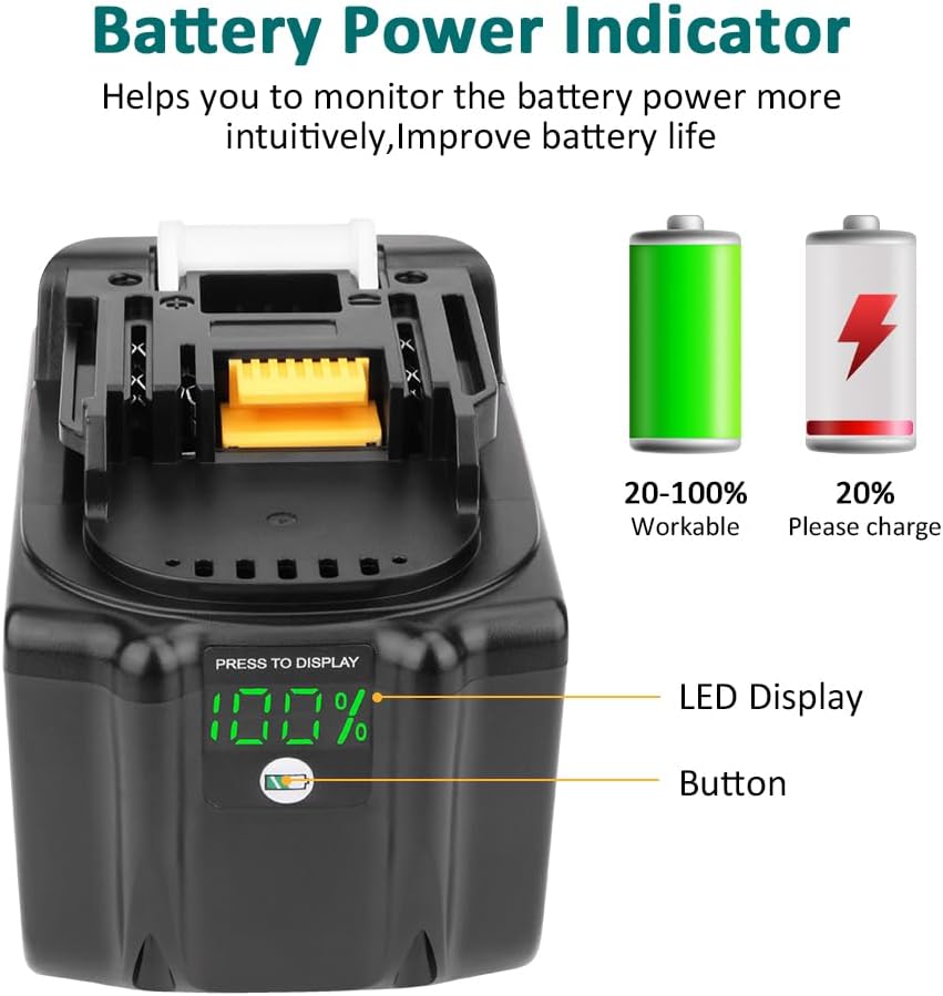 waitley 18V 9.0Ah Replacement Battery Compatible with Makita 18V Tools