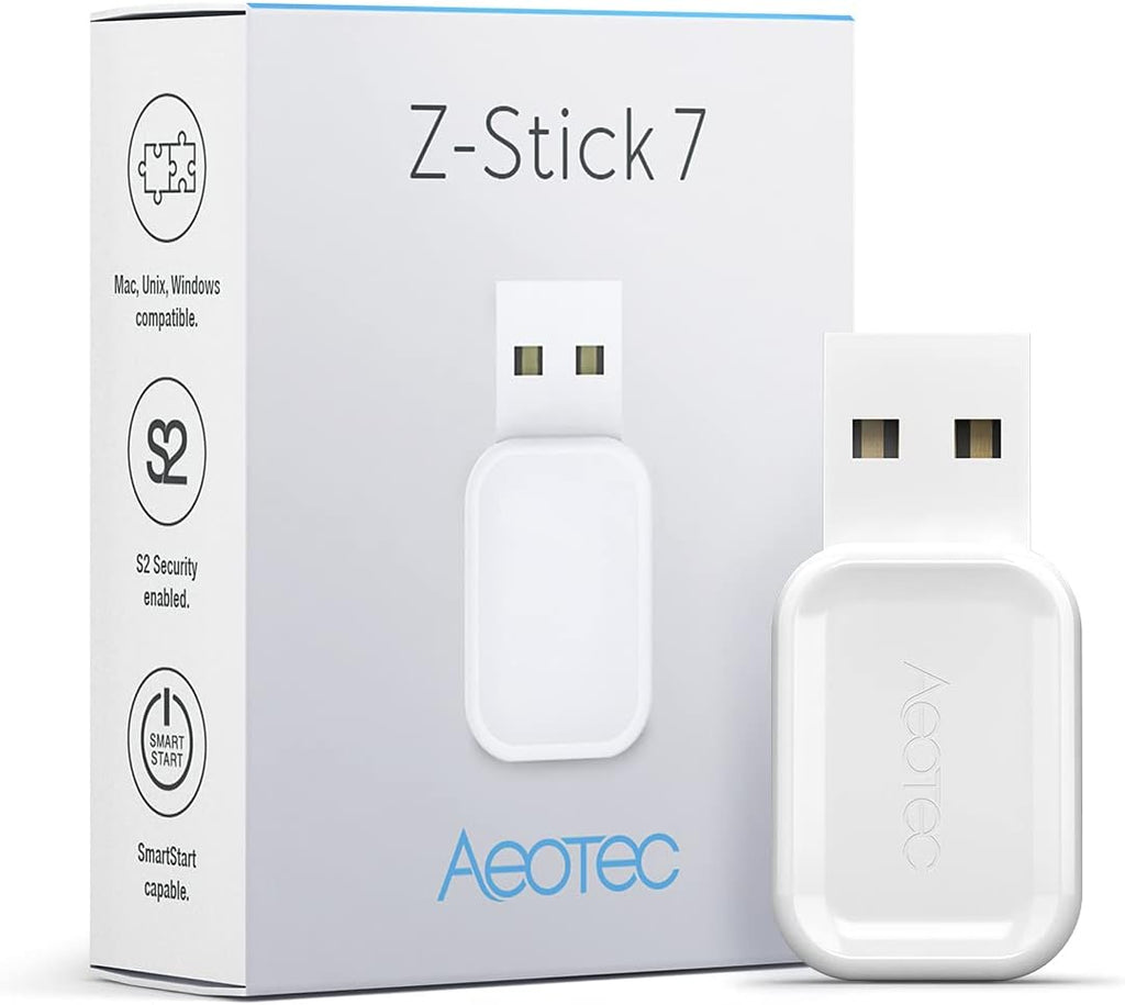 Z-Stick 7 Plus, Zwave Plus USB to Create Z-Wave hub, Gateway Controller with 700 Series ZWave, SmartStart and S2